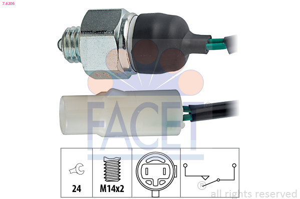 Interruttore, luce di retromarcia FACET 7.6206
