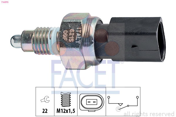 Interruttore, luce di retromarcia FACET 7.6215