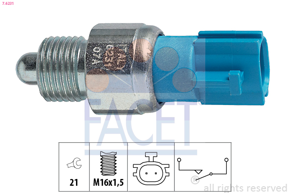 Interruttore, luce di retromarcia FACET 7.6231
