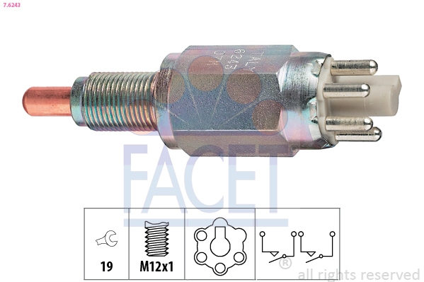 Interruttore, luce di retromarcia FACET 7.6243
