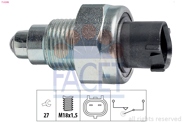 Interruttore, luce di retromarcia FACET 7.6246