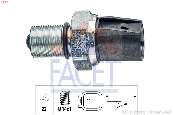Interruttore, luce di retromarcia FACET 7.6265