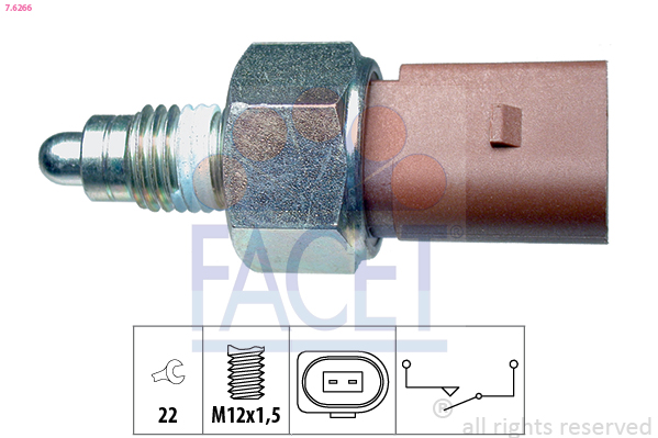 Interruttore, luce di retromarcia FACET 7.6266