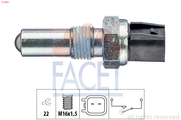 Interruttore, luce di retromarcia FACET 7.6283