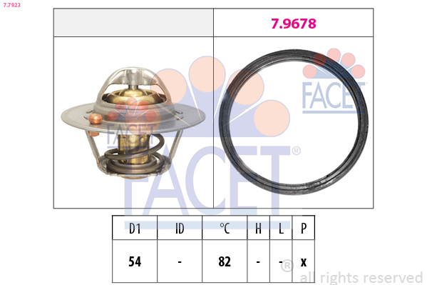 Termostato, refrigerante FACET 7.7923