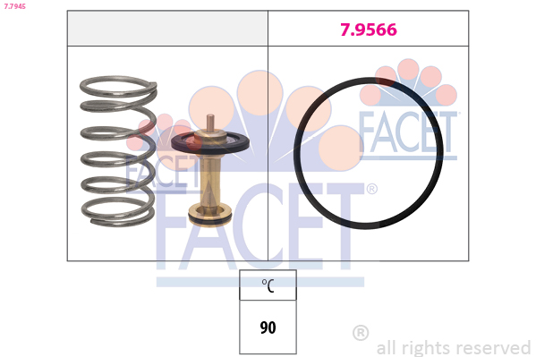 Termostato, refrigerante FACET 7.7945