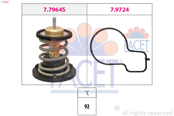 Termostato, refrigerante FACET 7.7964