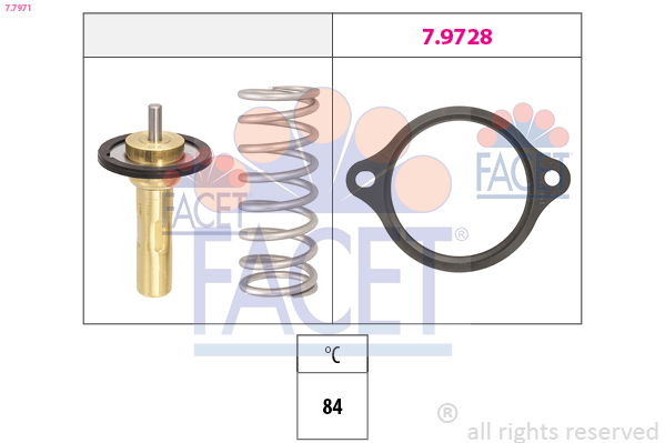 Termostato, refrigerante FACET 7.7971