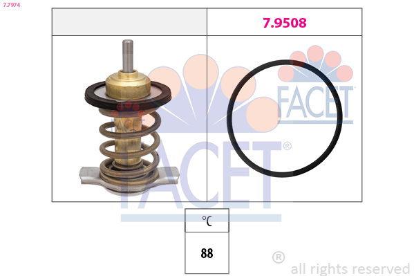 Termostato, refrigerante FACET 7.7974