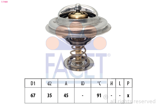 Termostato, refrigerante FACET 7.7989