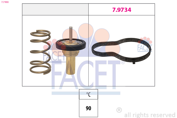 Termostato, refrigerante FACET 7.7990