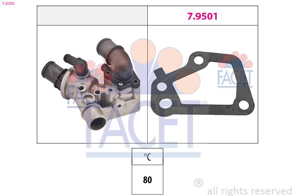 Termostato, refrigerante FACET 7.8100
