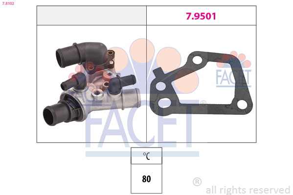 Termostato, refrigerante FACET 7.8102