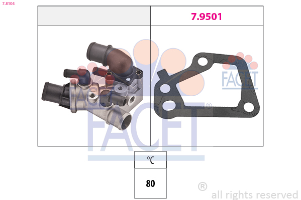 Termostato, refrigerante FACET 7.8104
