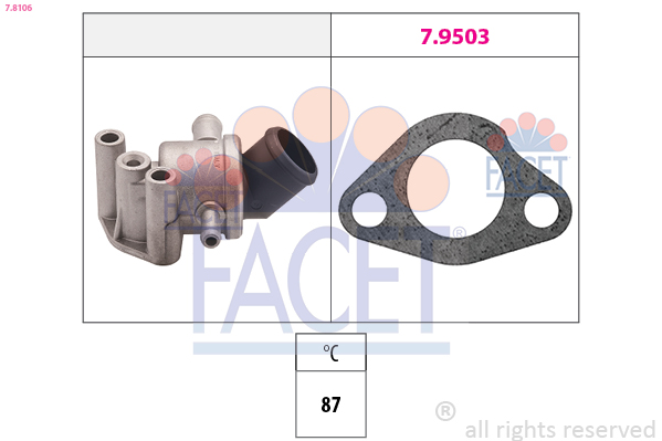 Termostato, refrigerante FACET 7.8106