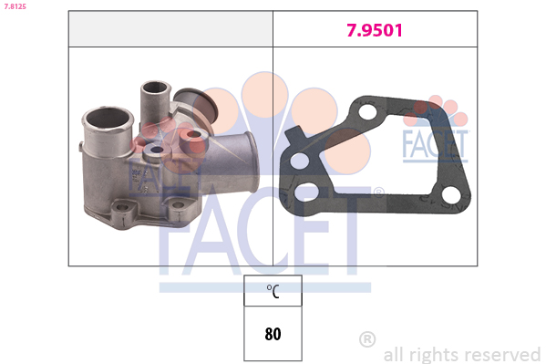 Termostato, refrigerante FACET 7.8125