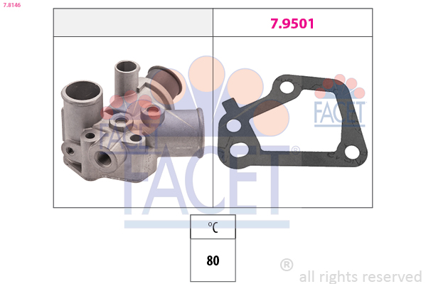 Termostato, refrigerante FACET 7.8146