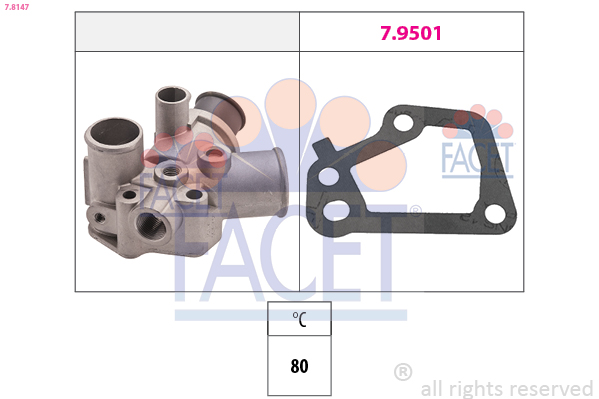 Termostato, refrigerante FACET 7.8147