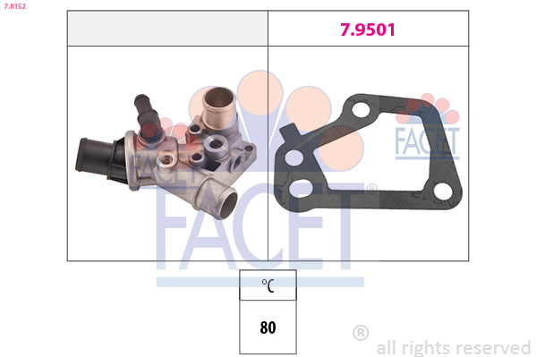 Termostato, refrigerante FACET 7.8152