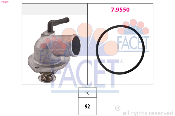 Termostato, refrigerante FACET 7.8157