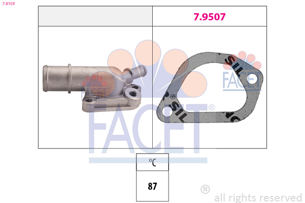 Termostato, refrigerante FACET 7.8159