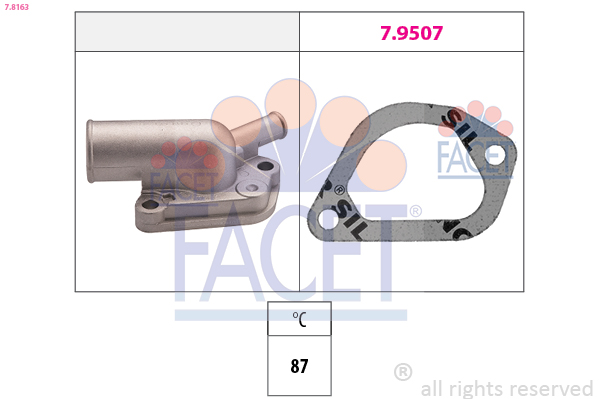 Termostato, refrigerante FACET 7.8163