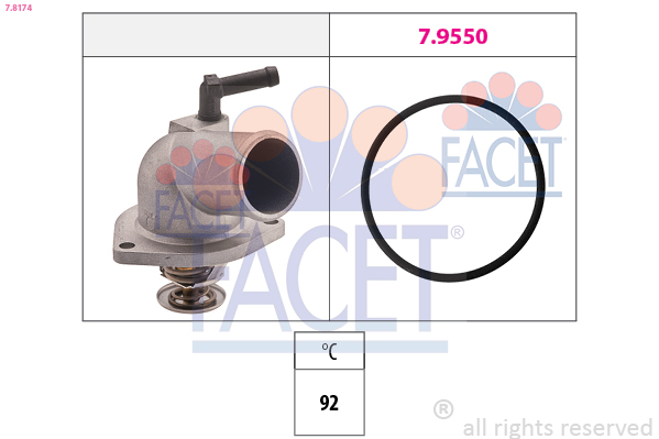 Termostato, refrigerante FACET 7.8174