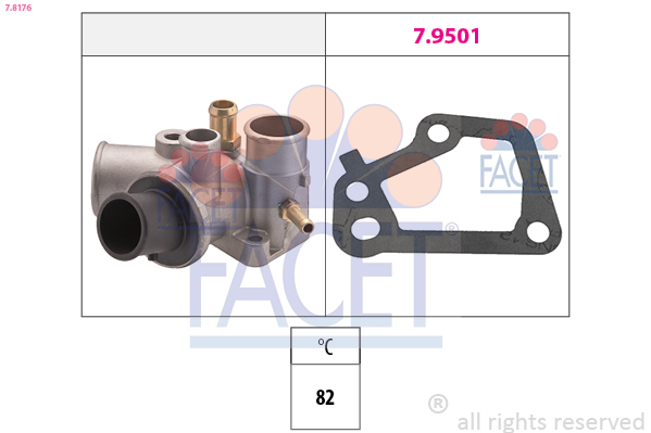 Termostato, refrigerante FACET 7.8176