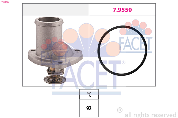 Termostato, refrigerante FACET 7.8188