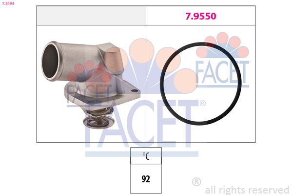 Termostato, refrigerante FACET 7.8194