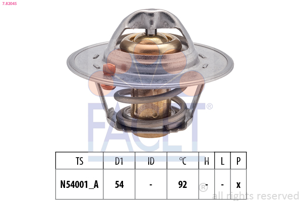 Termostato, refrigerante FACET 7.8204S