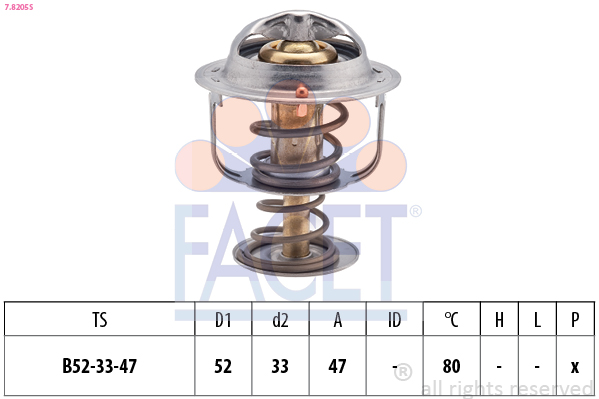 Termostato, refrigerante FACET 7.8205S