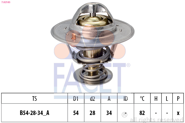 Termostato, refrigerante FACET 7.8218S