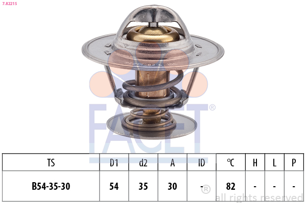 Termostato, refrigerante FACET 7.8221S