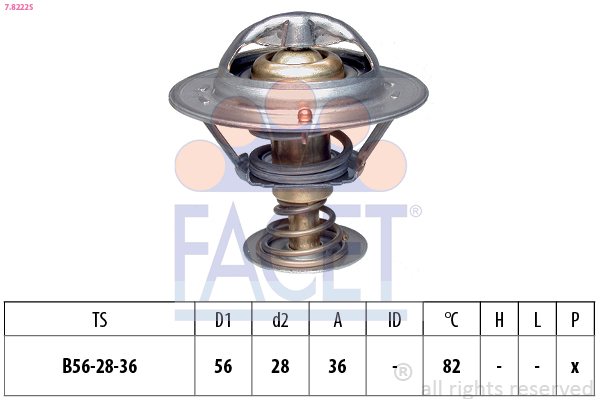 Termostato, refrigerante FACET 7.8222S