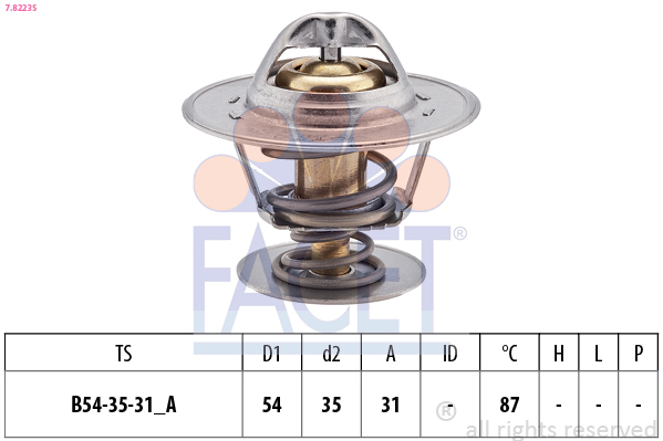 Termostato, refrigerante FACET 7.8223S