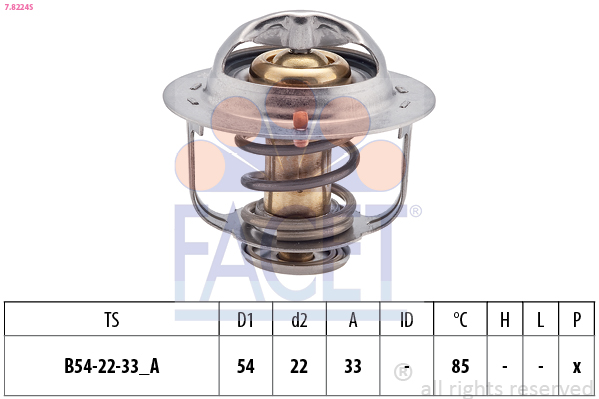 Termostato, refrigerante FACET 7.8224S