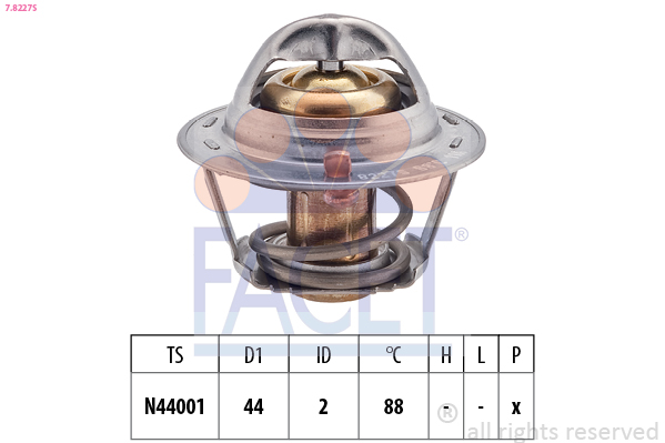 Termostato, refrigerante FACET 7.8227S