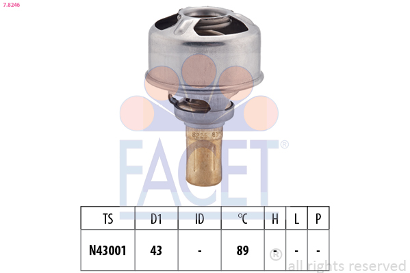 Termostato, refrigerante FACET 7.8246