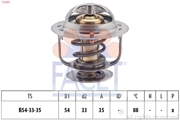 Termostato, refrigerante FACET 7.8248S