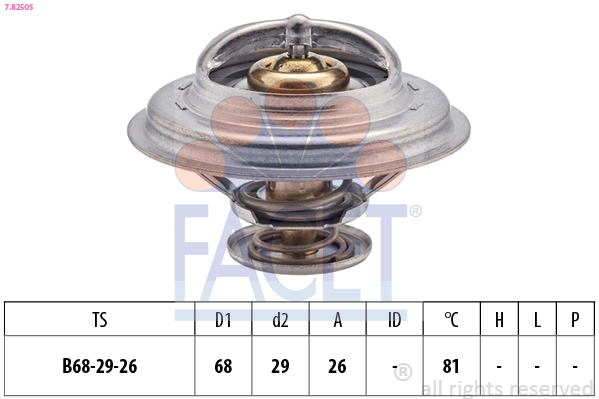 Termostato, refrigerante FACET 7.8250S