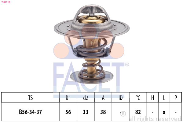 Termostato, refrigerante FACET 7.8251S