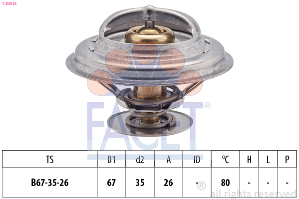 Termostato, refrigerante FACET 7.8254S