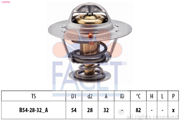 Termostato, refrigerante FACET 7.8276S