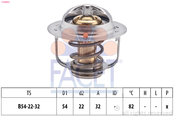 Termostato, refrigerante FACET 7.8305S