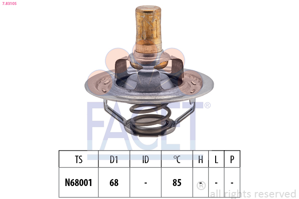 Termostato, refrigerante FACET 7.8310S