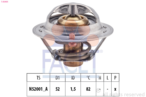 Termostato, refrigerante FACET 7.8340S