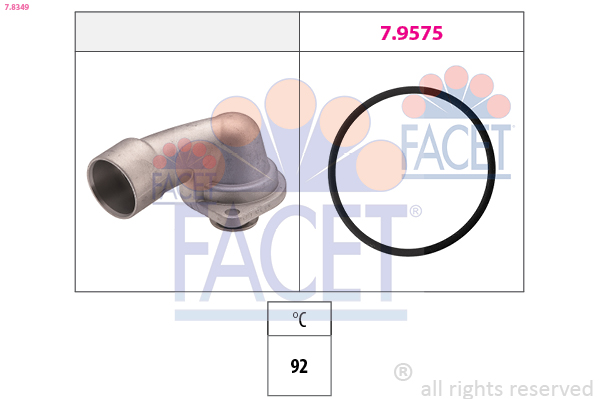 Termostato, refrigerante FACET 7.8349
