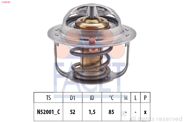 Termostato, refrigerante FACET 7.8354S
