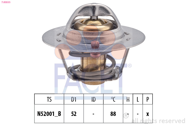 Termostato, refrigerante FACET 7.8355S
